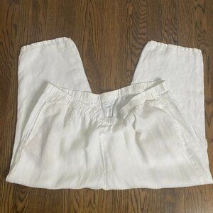 J.Jill Love Linen cropped white pants size 2X women's